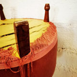 Pink fringed velvet heater