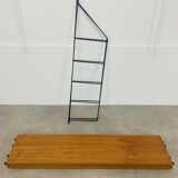Etagère string, teck et métal, années 60