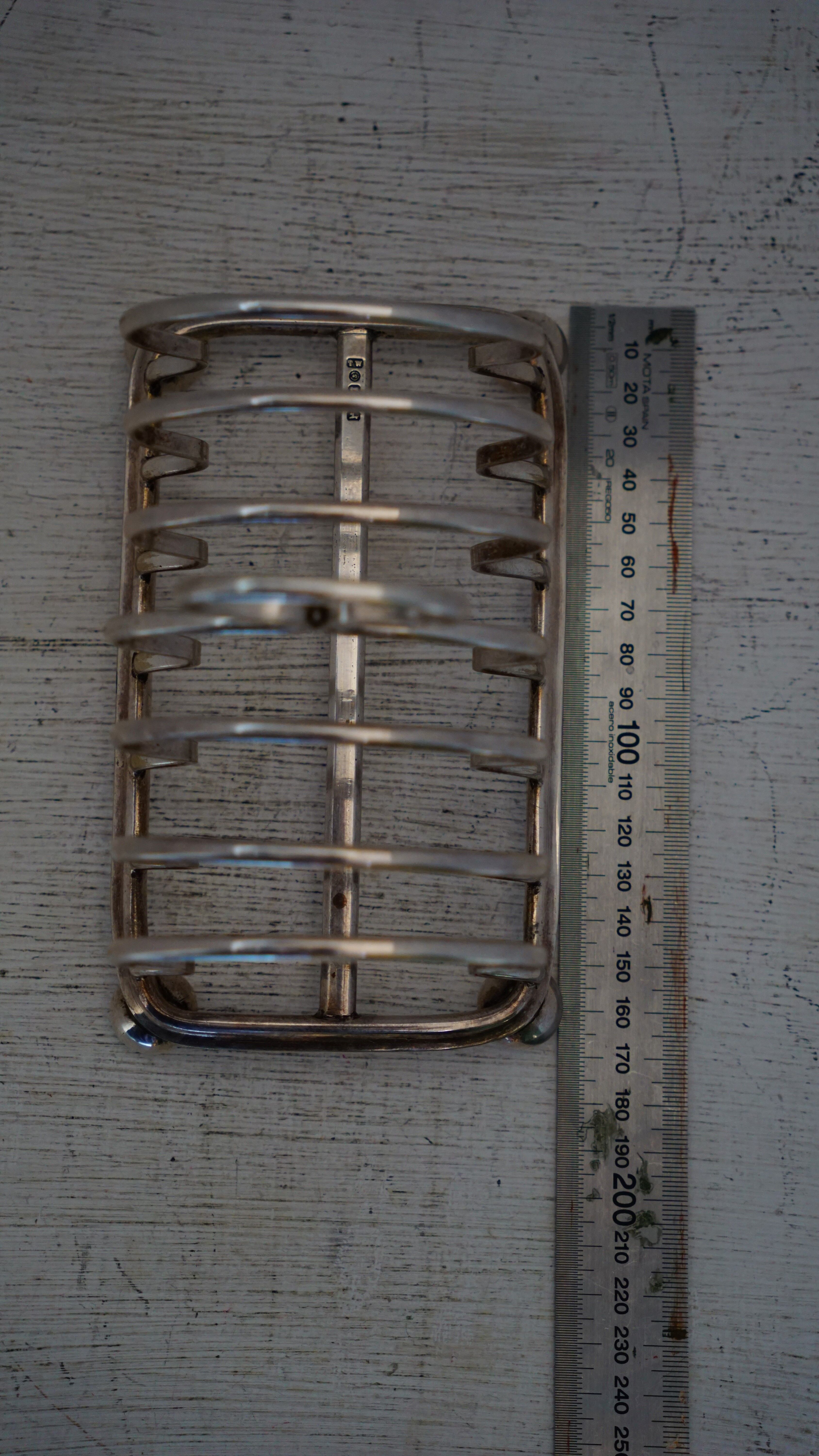 Butter dish and toaster English silverware