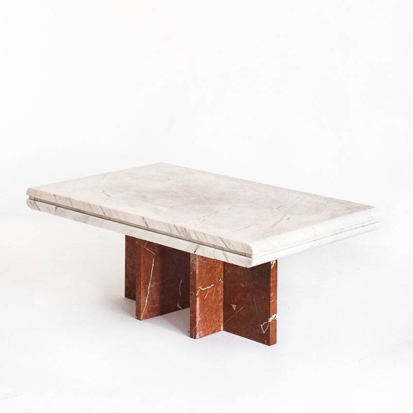 Vintage coffee table or side table. Marble. France, 1960s.