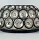 Ceiling light from the 60s and 70s Glashütte Limburg Germany glass & metal