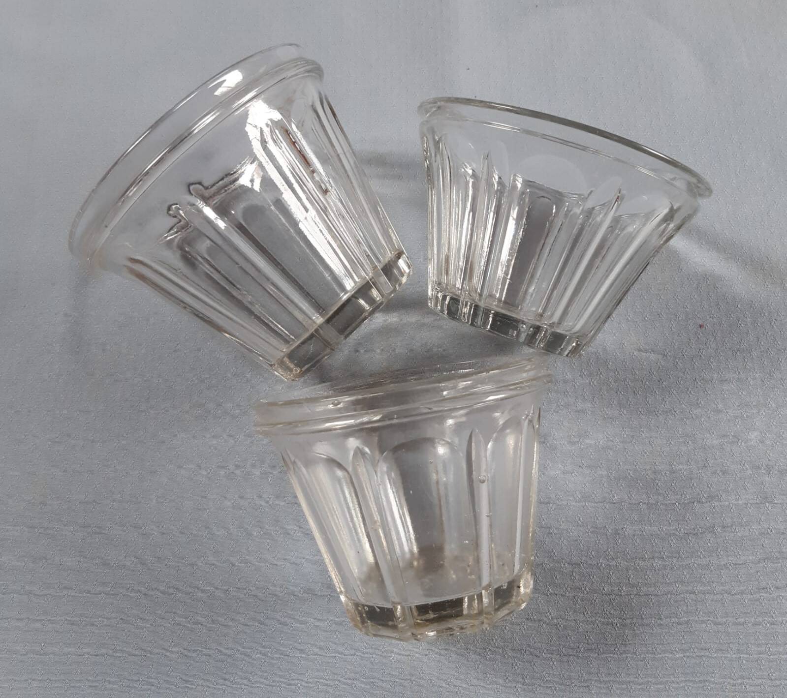 3 jam jars in blown glass