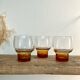 5 LUMINARC France glasses with amber feet