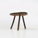 Sculptural rustic brutalist oak tripot stool, France ca. 1850