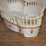 Planter, openwork basket in English ceramic