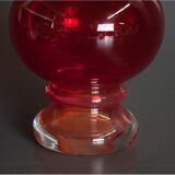 Red Vase from the Ząbkowice glassworks, Poland, 1980s