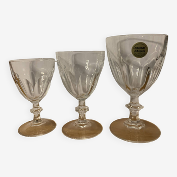 Arched crystal glasses year 1970