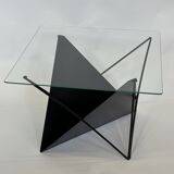 Vintage coffee table steel wire  eclectic 80s design