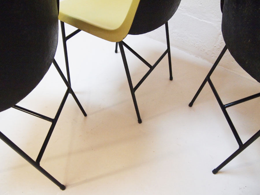 Set of six 1960's Moulded fibreglass dining chairs by Miroslav Navratil