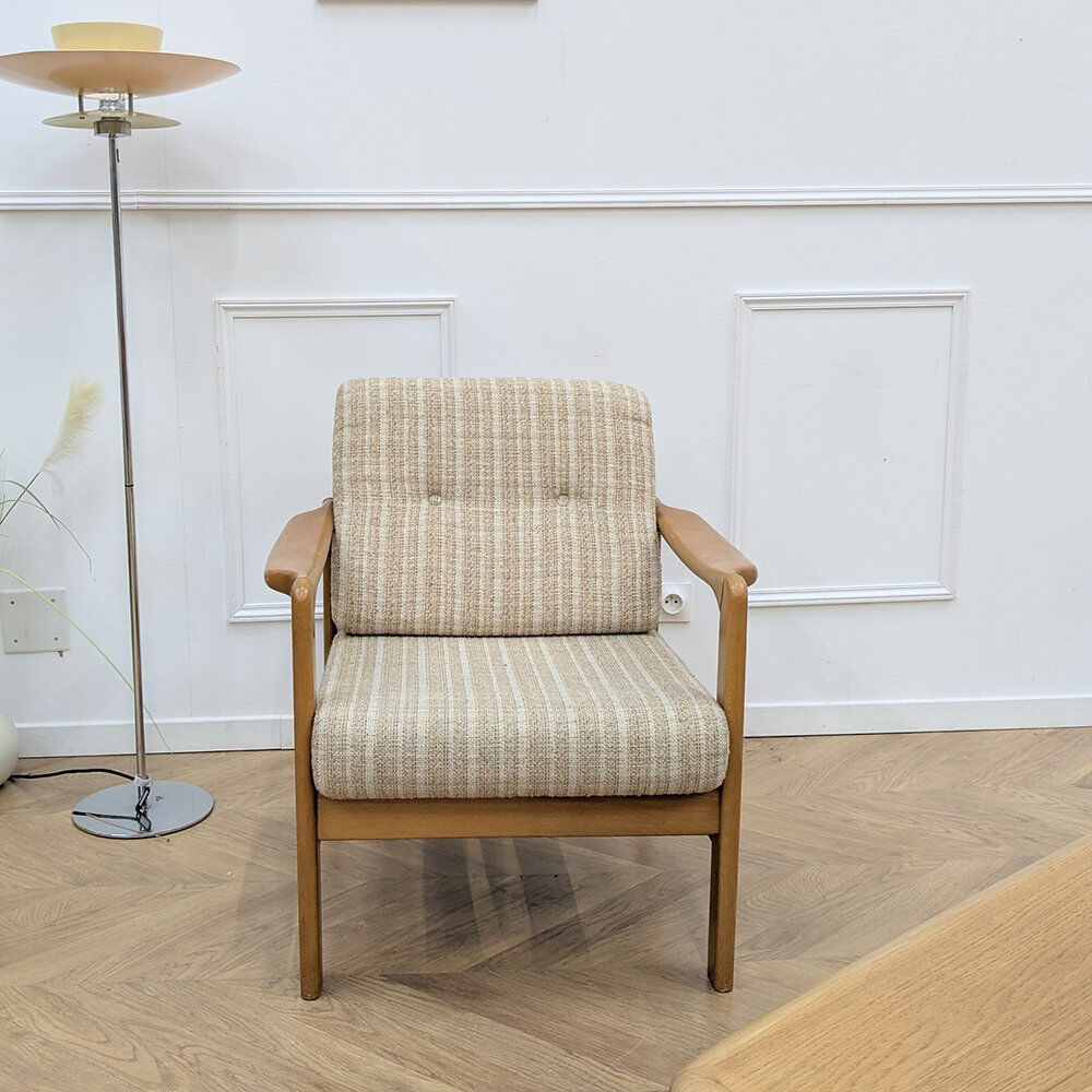 Fauteuil vintage en hêtre
