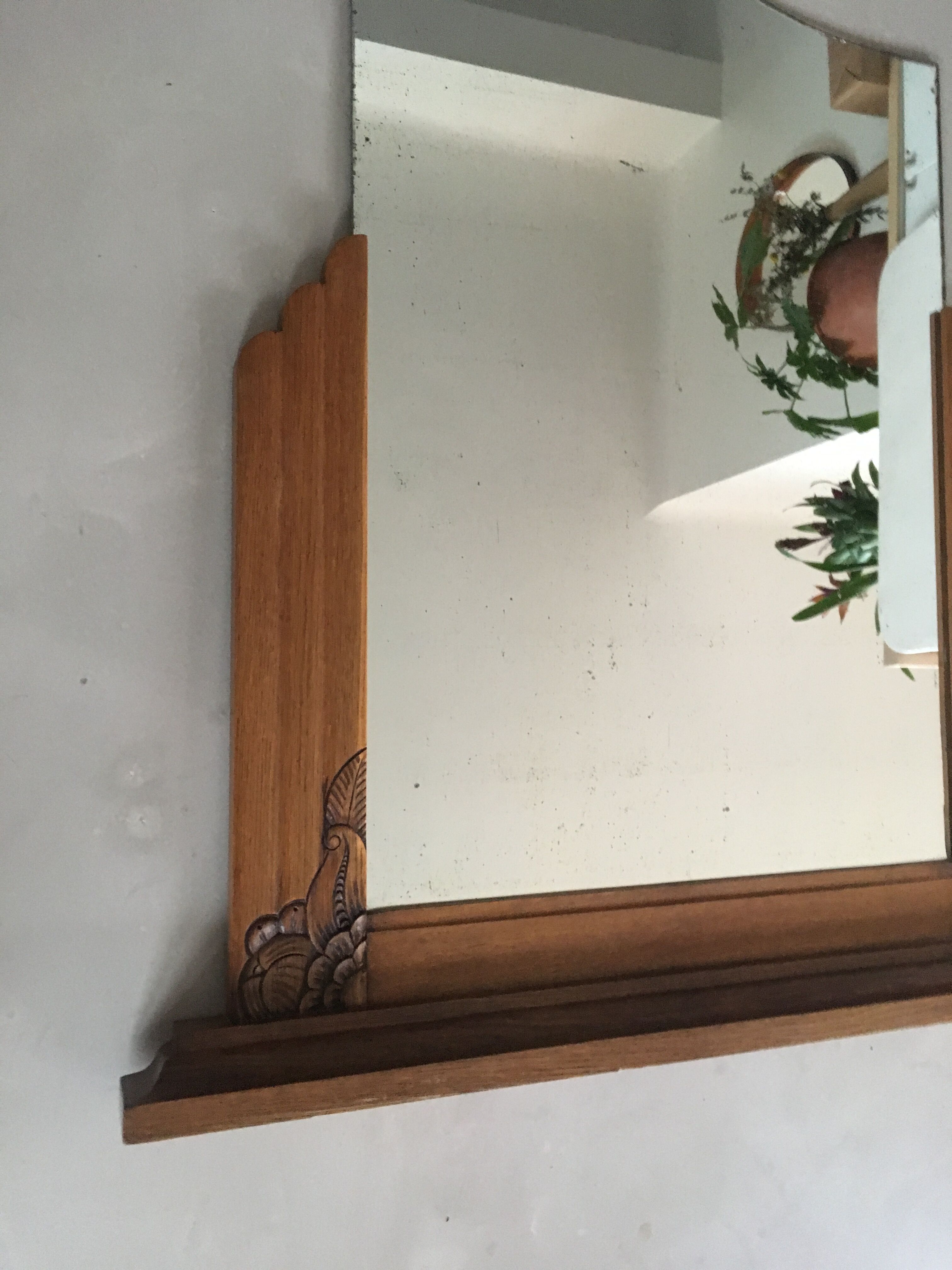 Large art deco mirror 90x92cm