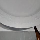 Set of 8 flat white plates Limoges