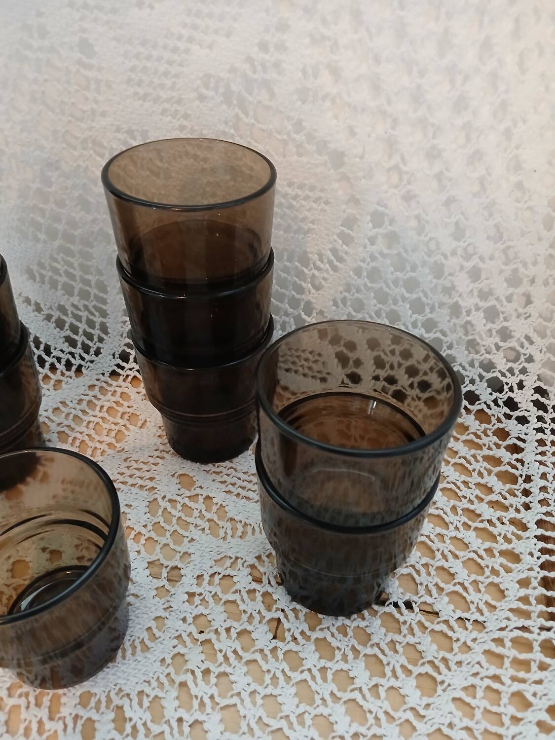 10 vintage water glasses