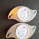 paire appliques 20 eme inox verre opaque