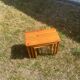 Vintage nesting table in chalet pine.