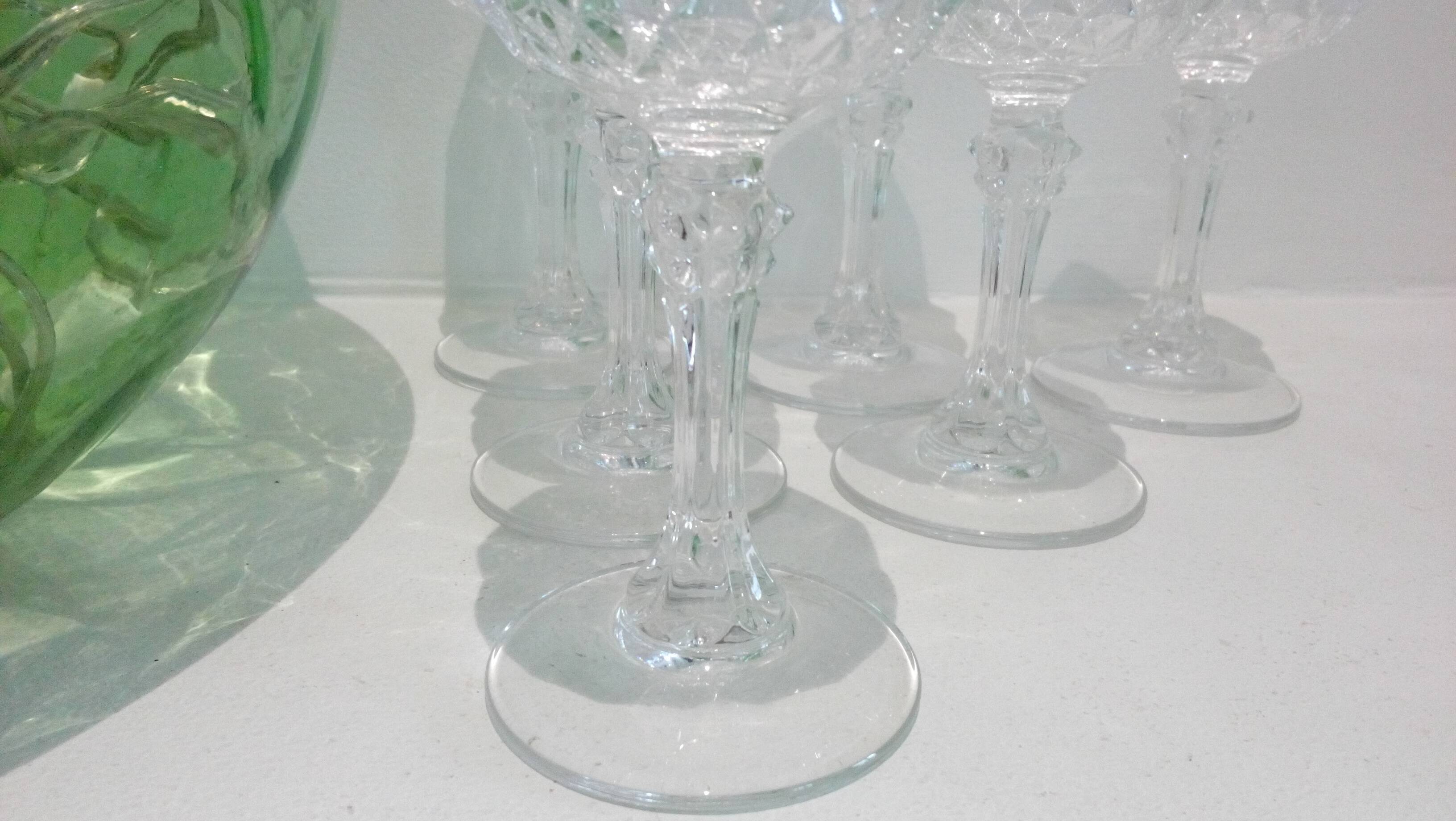 Set of 6 glasses of Arques crystal wine