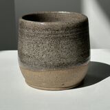Large gray Indonesian ceramic mug