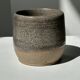 Large gray Indonesian ceramic mug