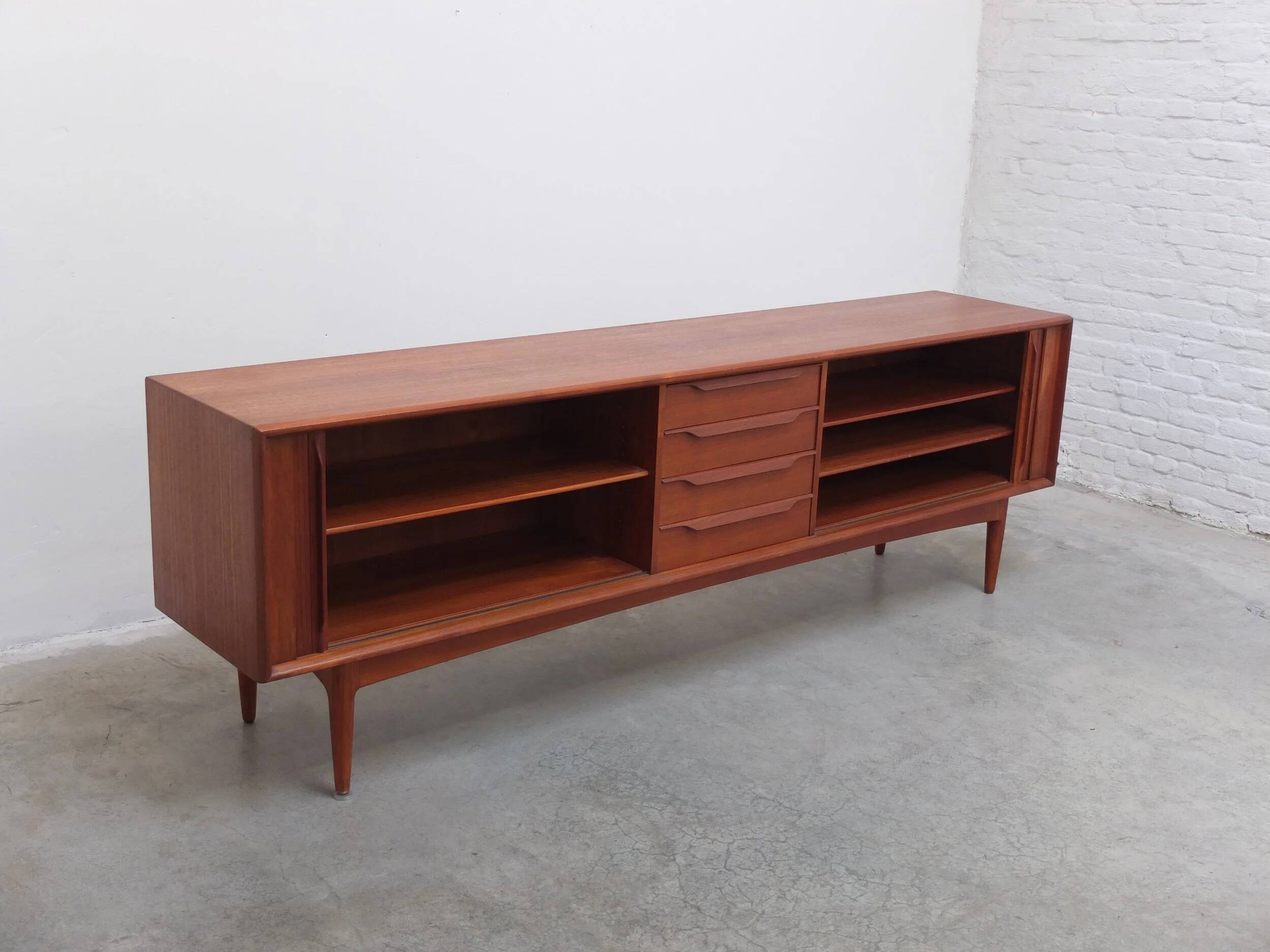 Danish sideboard with tambour doors by Bernhard Pedersen & Søn, 1960s