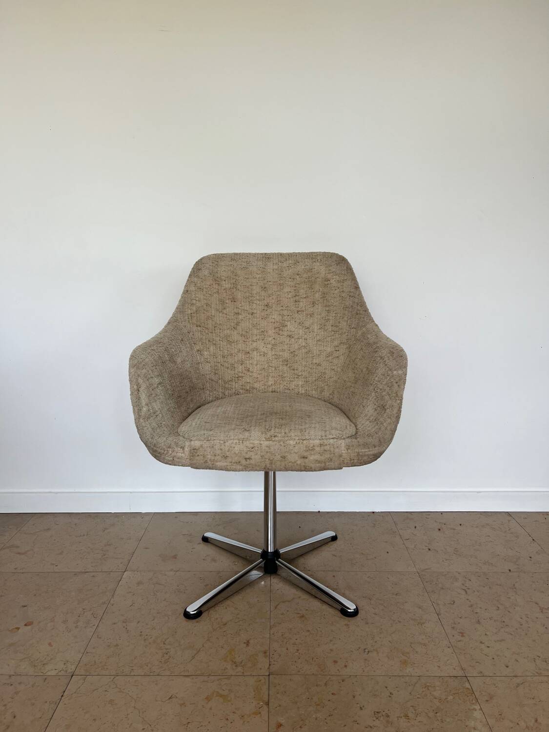 Egg chair beige mid-century