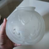 Art deco vase in molded pressed glass