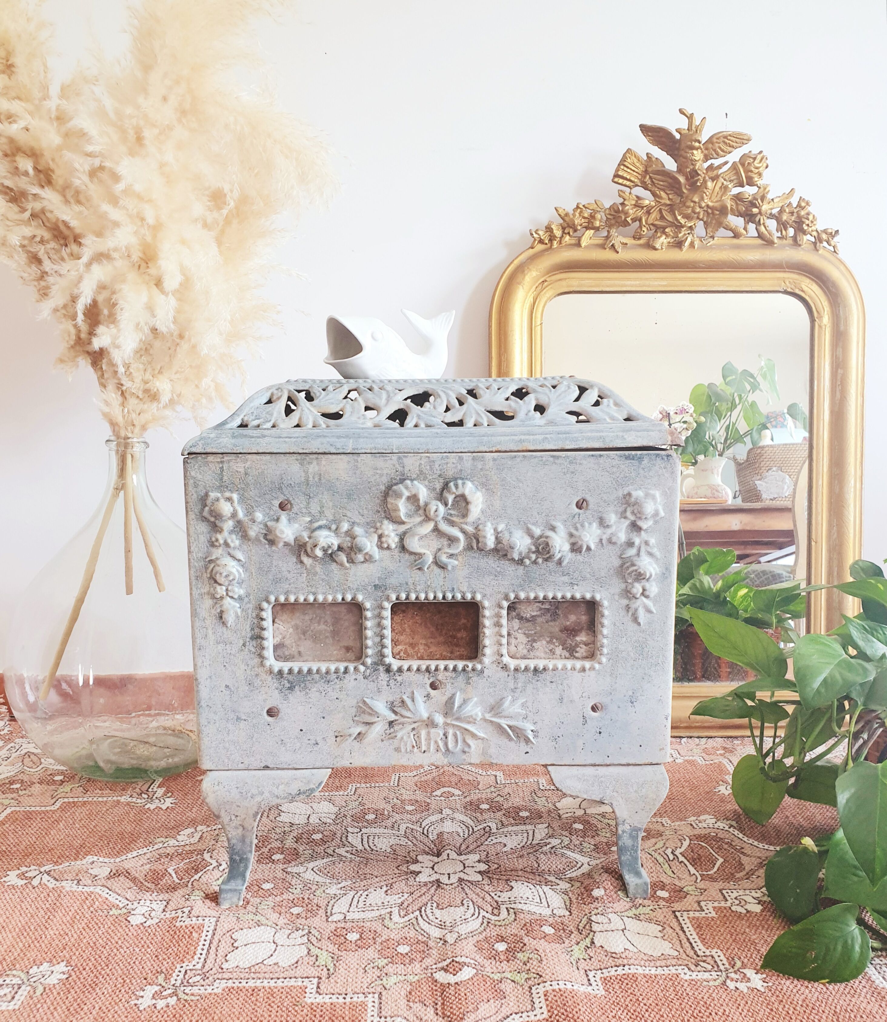 Old Mirus cast iron stove