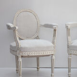 Anciens fauteuils suédois Gustaviens du 19ème siècle