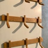 Wooden wall coat rack