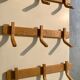 Wooden wall coat rack
