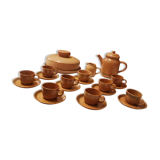 Coffee service or tea in Sarguemine sandstone from the 'Art Workshop of Lorraine'