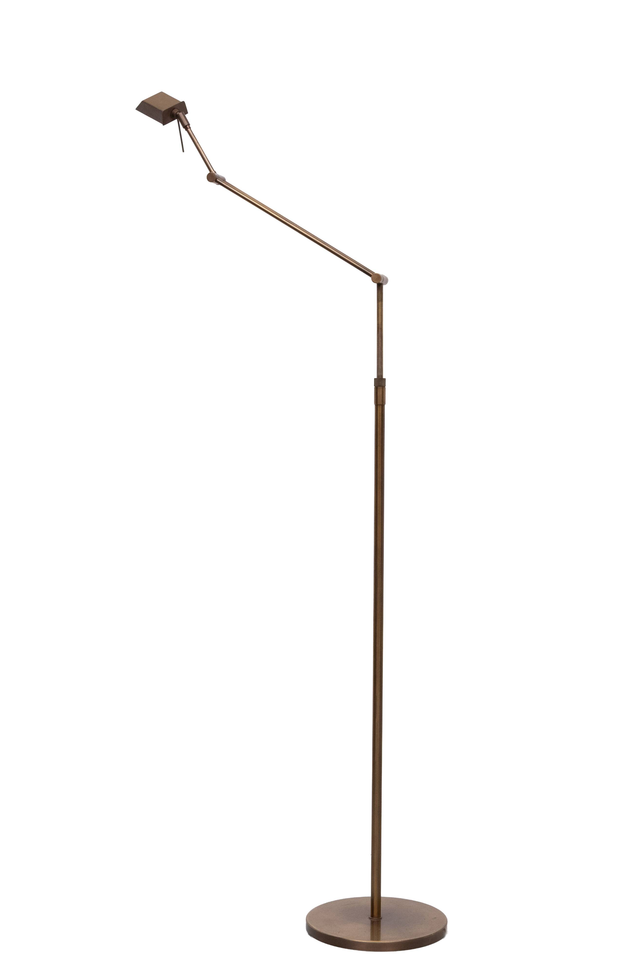 Ben Demmers adjustable Bronze Halogen Floor lamp 1980s