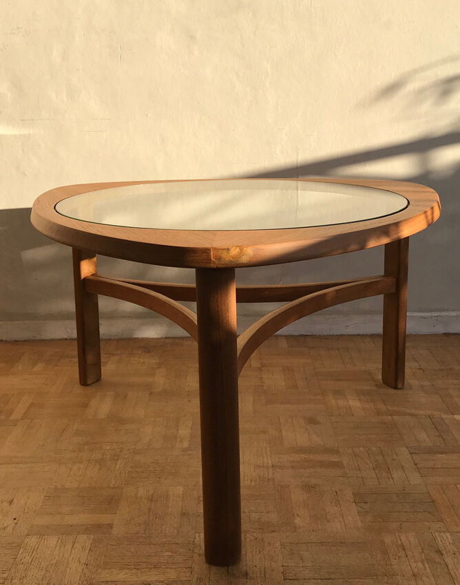 Teak and glass coffee table, Nathan edition of the 1960