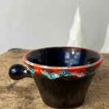 Two Vallauris iridescent ceramic cups