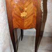 Louis XV style bedside table in marquetry rosewood