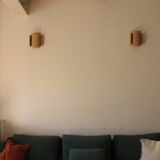 Set of 2 red TILE wall lights.