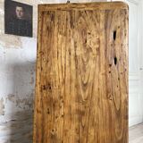 Solid wood box counter.