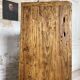 Solid wood box counter.
