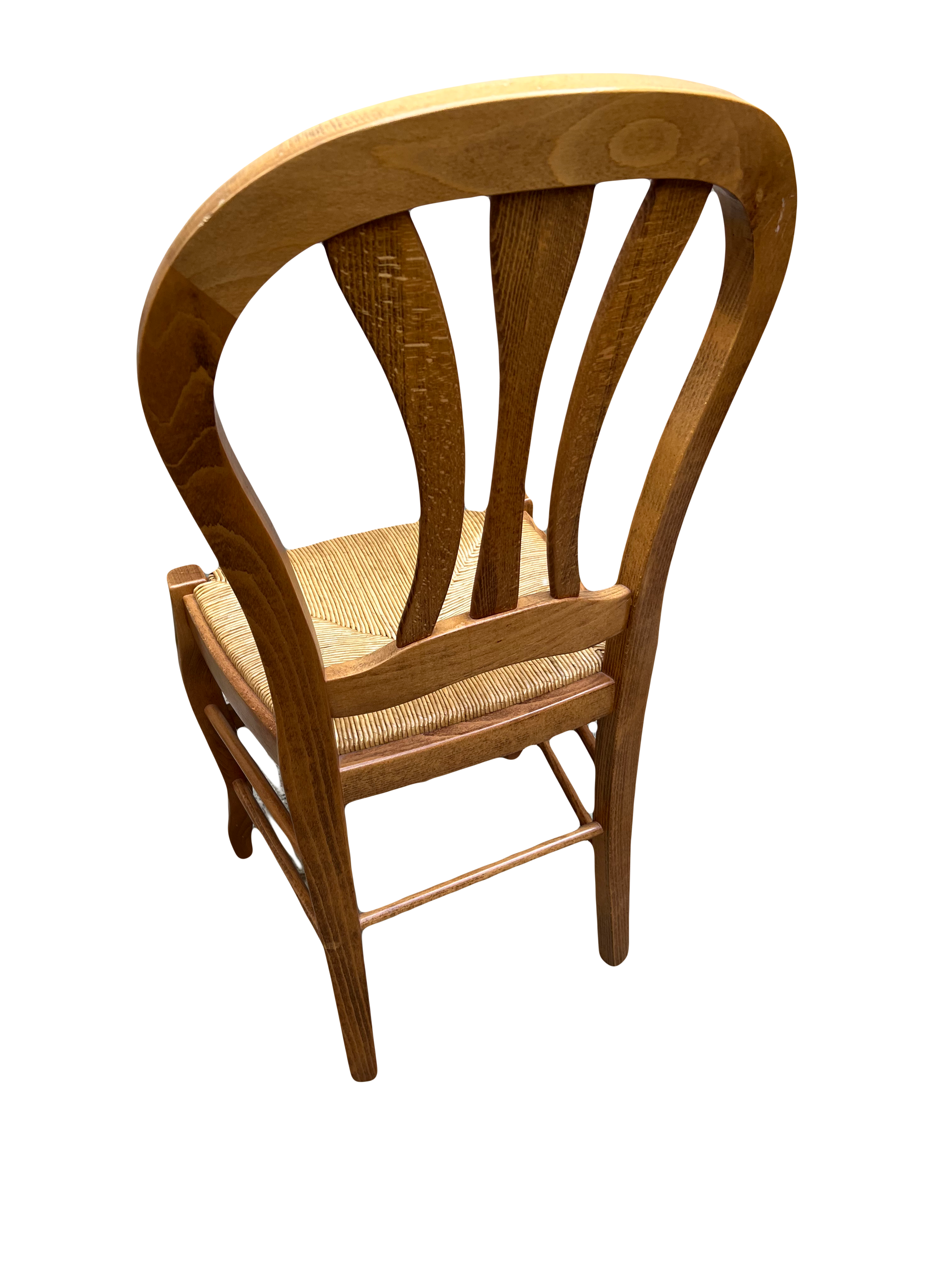 6 solid beech wooden chairs