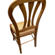 6 solid beech wooden chairs