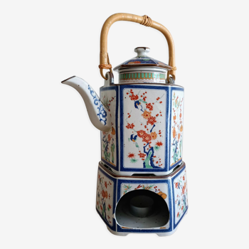 Japanese teapot with candle stove and filter