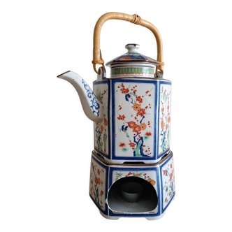 Japanese teapot with candle stove and filter