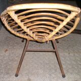 Armchair of child in rattan and metal, 70 years