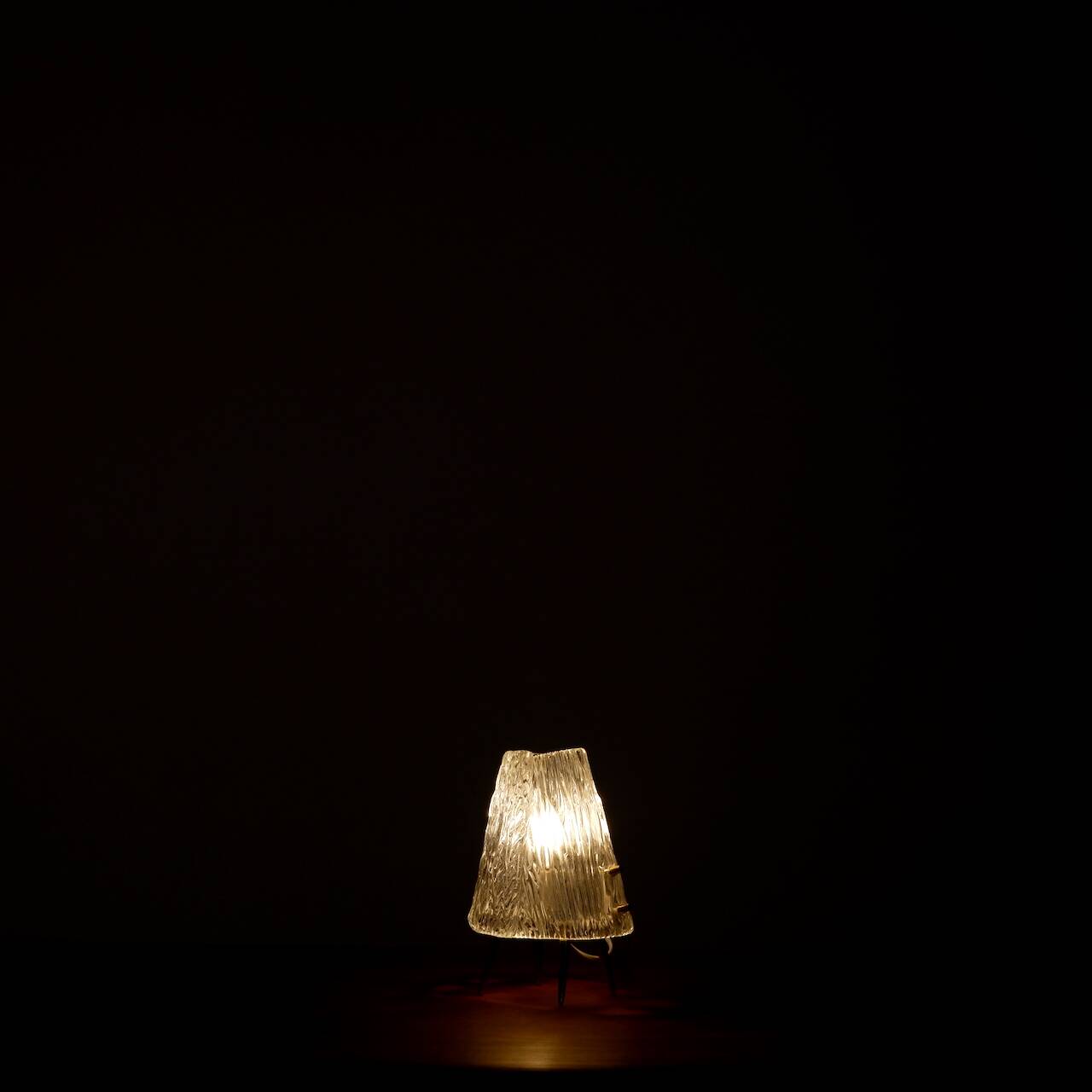 Pair of glass desk lamps by J.T. Kalmar