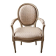 Lot de 2 fauteuils médaillon style Louis XVI