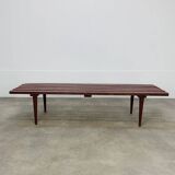 Banc à lattes en bois style scandinave, vintage