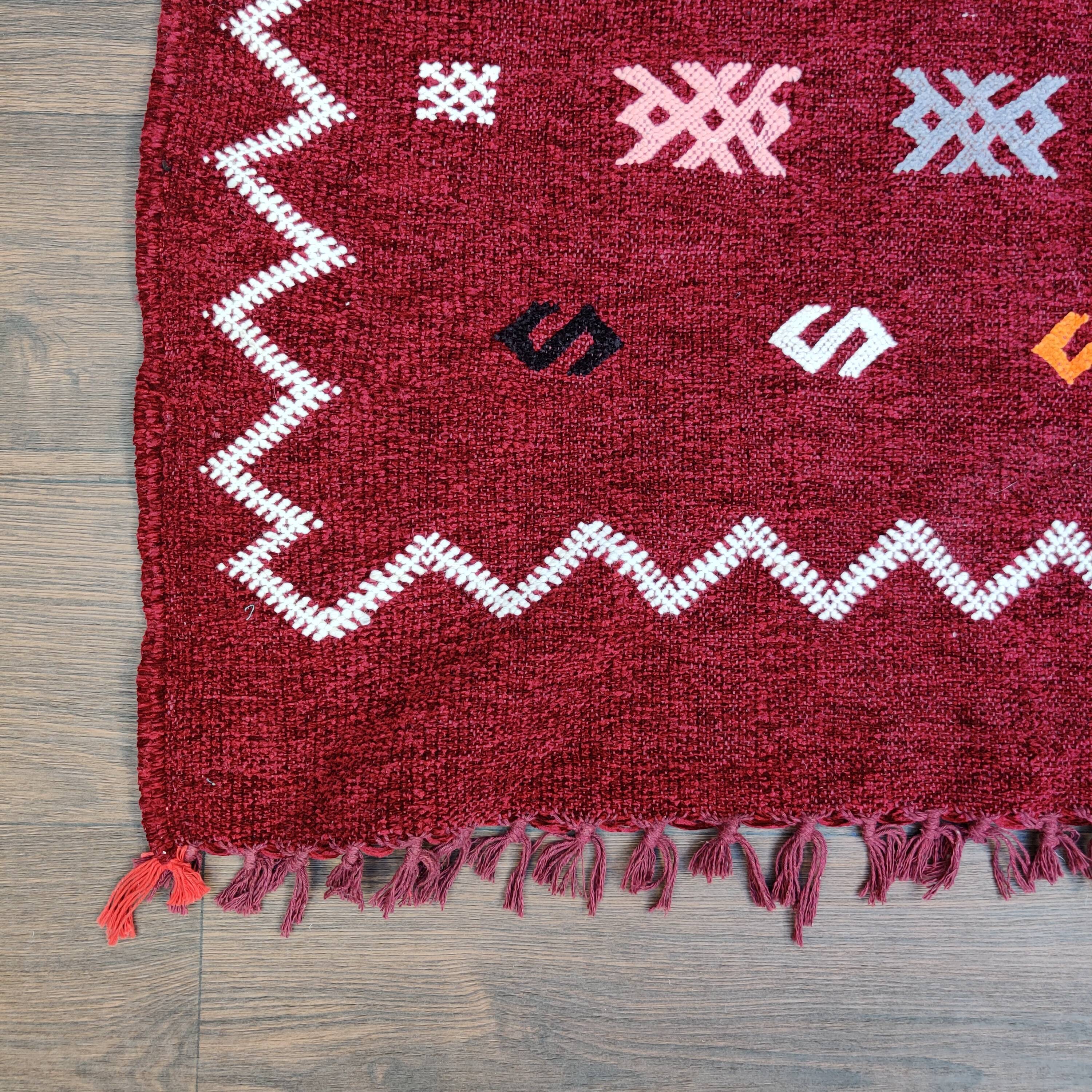 Moroccan Berber carpet handmade Ethnic edge 95x160 cm