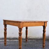 Square fir dining table, 1950s