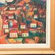 Original Swedish Oil on Panel – “Coastal Town” by Bartovicz 71 – Vintage & Framed – 51 × 41 cm (20" x 16.1")