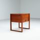 Scandinavian modern storage cabinet in teak with sled base Denmark 1960