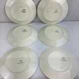 6 Vintage flat plates made in france Badonviller